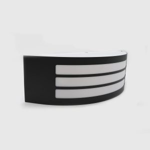 Aplique Parede Preto Mate IP44 E27